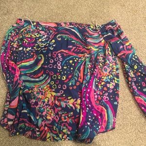 Womens Lilly Pulitzer off the shoulder top